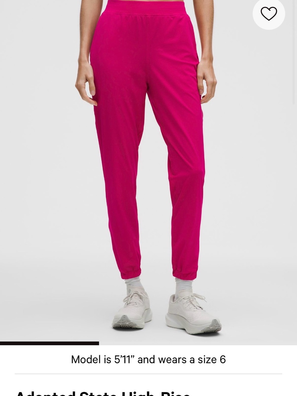 Lululemon High-Rise Lightweight Jogger Pants in sonic pink